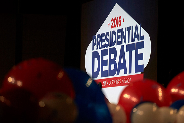 Hosted by the University of Nevada, Las Vegas, Wednesday evening's debate will be the leading candidates' last opportunity to speak to a national audience before Election Day. (Paul J. Richards/Getty Images)